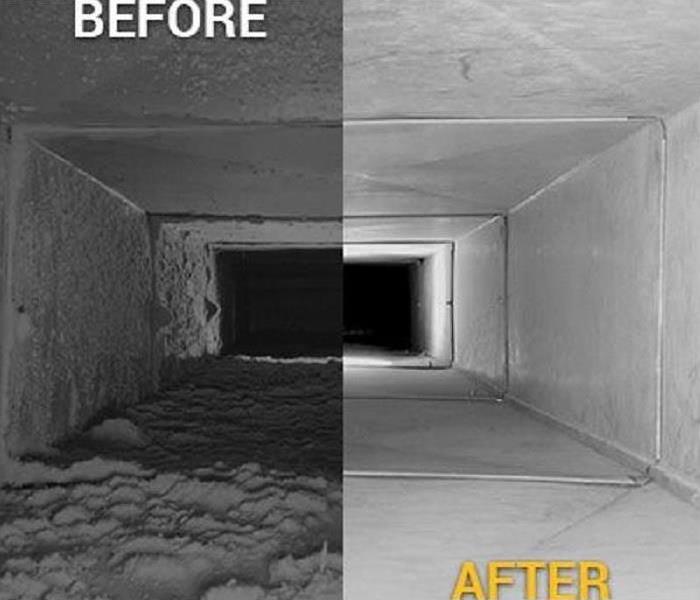 before and after a dirty and clean air duct
