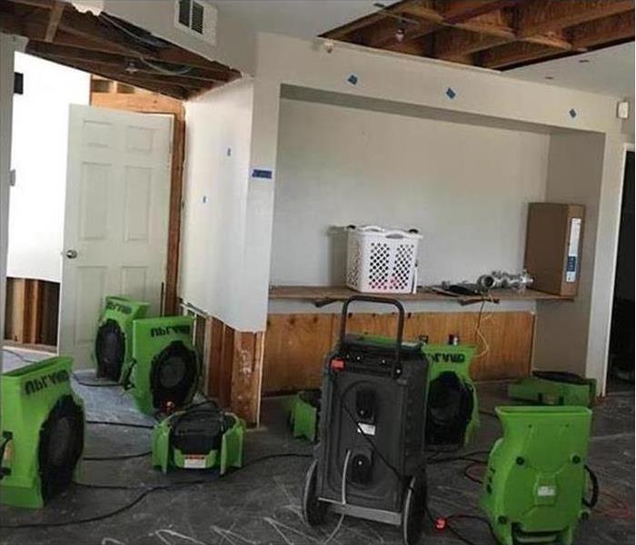Our advanced equipment sitting in the room working after a flood