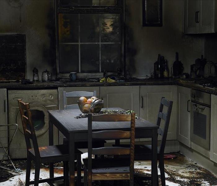 Aftermath of kitchen fire